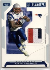 2007 Playoff NFL Playoffs B-5 Laurence Maroney 3-Color Patch 375/500 Patriots picture