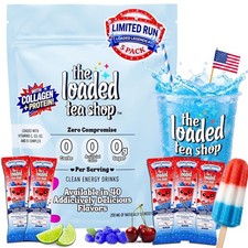 The Loaded Tea Shop Rocket Pop Collagen + Protein Energy Drink Mix, 5ct picture