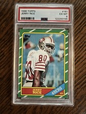 1986 Topps - Jerry Rice #161 (RC) PSA 6 EX-MT 49ers HOF Rookie Card picture