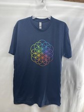 Coldplay 2016 Head Full of Dreams Tour Dates Concert t shirt Men Medium Navy New picture