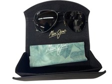 RAY-BAN AVIATOR METAL SUNGLASSES With MAUI JIM CASE AVIATOR  (AL-JEM (PPJ061421) picture