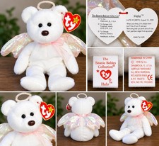 Ty Beanie Baby Valentino White Bear Plush w/ Heart Tag Vintage 1993 picture