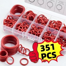 351pcs Silicone O-Ring Set 10 Sizes Oil Heat Resistant Seals Kit - NEW picture