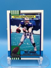 1990 Topps Troy Aikman #482 with Disclaimer & 1989 Score #270 **Rookie Cards** picture