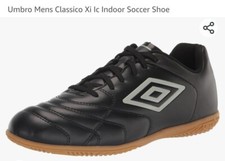 Umbro Men's Classico Xi LC Indoor Soccer Shoe Black Size US 7 picture