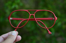 vintage Bolle DG Nylon RX Aviator Glasses Frame Burgundy  Nylon Frame picture