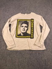 MadeWorn Morrissey Shirt Mens XL White 1991 US Tour Long Sleeve Tee Band Graphic picture