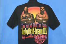 New Large Mike Tyson vs Holyfield 2 Boxing Tshirt 1997 MGM Grand In Bag With Tag picture