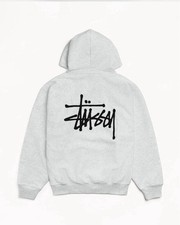 Stussy Hoodie Ash Heather Size M picture