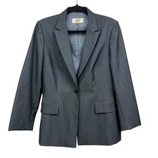 Tintoretto Women's Blazer Gray Size 32 Wool Blend Single-Breasted Tailored picture