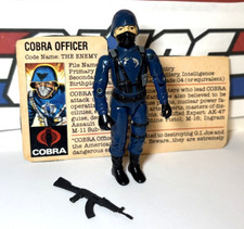 GI Joe Cobra Officer 1983 v1.5 *100% COMPLETE w/Card, Nice* Swivel Arm Vintage picture