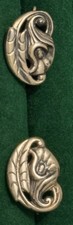 Vintage Dane craft  925 Sterling Ornate Earrings Leaf Design picture