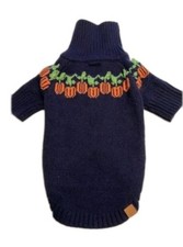 New The Foggy Dog Fall Pumpkin Knit Sweater, Navy, XS (Retail $55) Last One picture