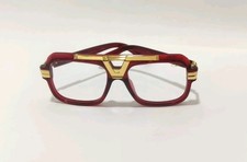 Cazal Eyeglasses Red Transparent Crystal  & Gold Frame Clear Lens Eyewear picture