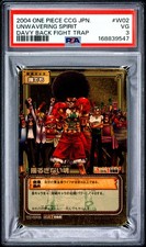 2004 BANDAI ONE PIECE CCG JAPANESE DAVY BACK FIGHT TRAP UNWAVERING SPIRIT PSA 3 picture