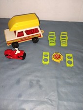 VTG 1979 Fisher Price Little People Play Family Jeep Boat Motorcycle picture