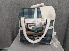 Mainstays Flannel 3 Piece Comforter Set Full/Queen, 2 Shams, Faux Shelling picture