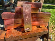 Bulk Lot 22lbs -10-  1 Kg .999 Fine Copper  - Stacker Set picture