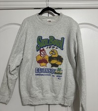 Vintage 1997 Sun Bowl Sweatshirt Arizona State vs Iowa XL Gray 90s picture