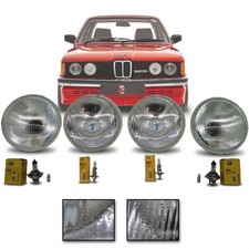 4x E-MARK 146mm Headlight Set For BMW E3 E9 E12 E21 E23 E24 E28 E30 H4 H1 picture