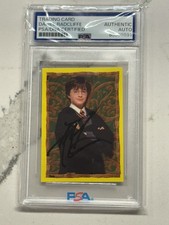 Daniel Radcliffe Signed 2001 Panini Harry Potter Rookie Sticker #194 PSA DNA 891 picture