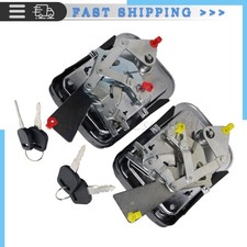 2x Exterior Front Door Handles W/ Lock Cylinders Fit Freightliner Columbia 03-11 picture