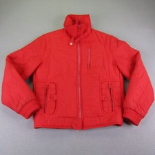 Vintage Fusalp Jacket Womens XL Red Puffer Quilted Ski Coat Made In France ^ picture