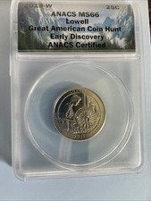 2019 W Lowell ANACS MS66 Quarter Early Discovery 25 Cent Coin picture