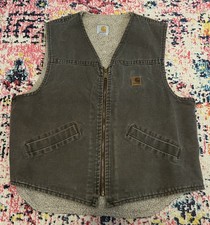 Vintage Carhartt V13DES Desert Sherpa Lined Work Vest Size Large picture