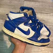 Nike Dunk High Kentucky Men’s Leather Sneakers Blue/White Colorblock Lace-Up picture