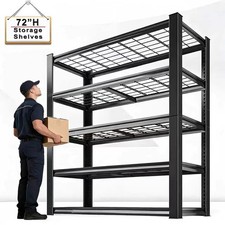 5-Tier Heavy Duty Metal Shelving Storage Adjustable Garage Shelves Utility Rack picture