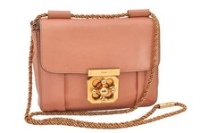 Authentic Chloe Elsie Chain Shoulder Cross Body Bag Purse Leather Pink 687AB picture