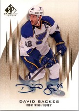 2013-14 SP Game Used Edition - David Backes #18 Autographs (AU) picture