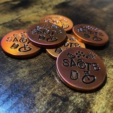 SATURDAYS ARE FOR THE BOYS  Hand Made Custom Copper Golf Ball Marker picture