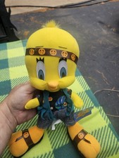 VTG 1998 Looney Tunes Hippie Peace Plush Tweety Bird Ace Warner Bros  picture