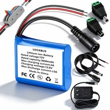 12V 3000mAh Rechargeable Li-ion Battery Pack with 12V DC Output for DIY Projects picture