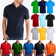 Men's Polo Shirt Dri-Fit Quick-Dry Golf Sports Tee Cotton Jersey Plain T Shirt picture