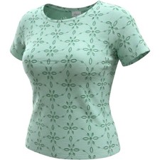 J. Jill Mint Green Floral Eyelet Embroidery Short Sleeve Cotton Top Petite XS picture