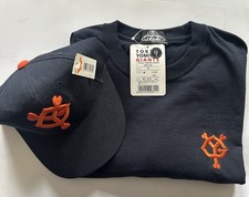 Vintage Yomiuri Giants Cap & Tee Set NWT, Black One Size SnapBack, Deadstock picture