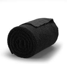 Black Sherpa Fabric 2 Yard X 63 Inch, Faux Lambskin Fleece | Thermal picture