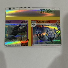 Pokemon Error Chandelure Holo Trick Or Trade Set NFC (non Factory Cut) - K189 picture