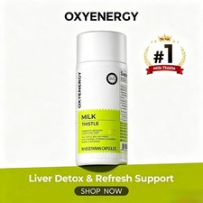 Oxyenergy Milk Thistle 300mg – 6 Herbal Blend Liver Cleanse & Detox, 90 Caps picture