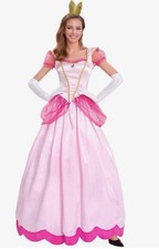 NEW Women's Princess Pink Halloween Dress Cosplay Costume, Adult Size L picture
