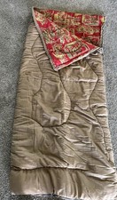 Vintage Flannel Lined Wenzel Sleeping Bag 1950s With Cloth Bag picture