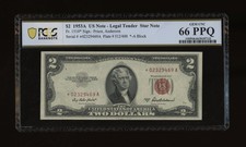 DBR 1953-A $2 Legal STAR Gem Fr. 1510* PCGS-B 66 PPQ Serial *02329469A picture