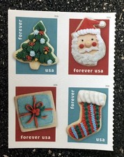 2026USA Forever Christmas Cookies - Block of 4 From Booklet  Mint picture