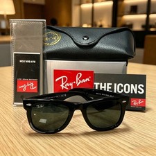 Ray-Ban RB2140 Wayfarer Classic Sunglasses Sunglass Black Frame Gray Lens 50mm picture