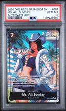 2026 ONE PIECE OP14-EB04-THE AZURE SEA'S SEVEN #084 MS. ALL SUNDAY PSA 10 picture