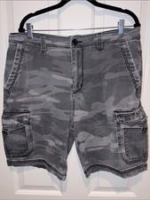 Men's Unionbay Camouflage Cargo Shorts - Y2K vintage Gray size 36 picture