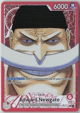 Bandai One Piece CCG Edward.Newgate OP02-001 Leader Paramount War Alt Foil EN picture